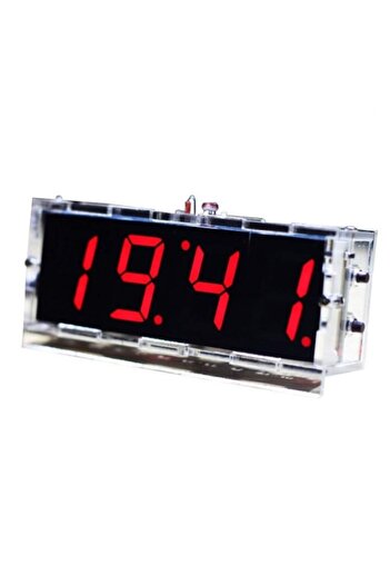 OEM Electronic Kit with Clock and Electronic Thermometer DIY - Red
