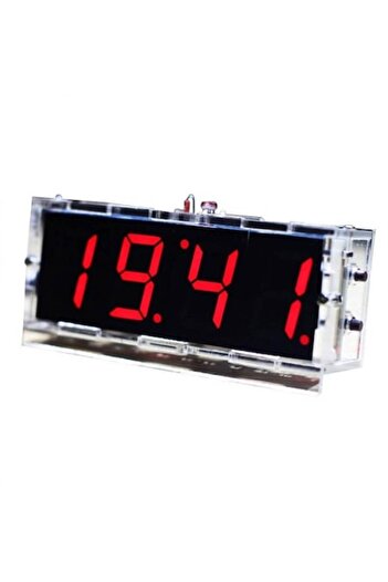 OEM Electronic Kit with Clock and Electronic Thermometer DIY - Red