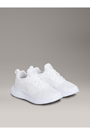 Calvin Klein Women Triple Bright White Eva Runner Sock Mg Low Top Sneakers