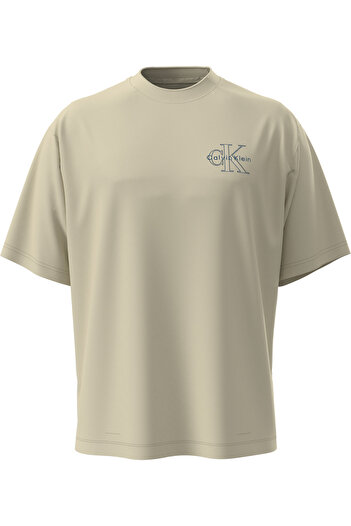 Calvin Klein Men Tender Greens Micro Monolog Short Sleeve T-Shirt