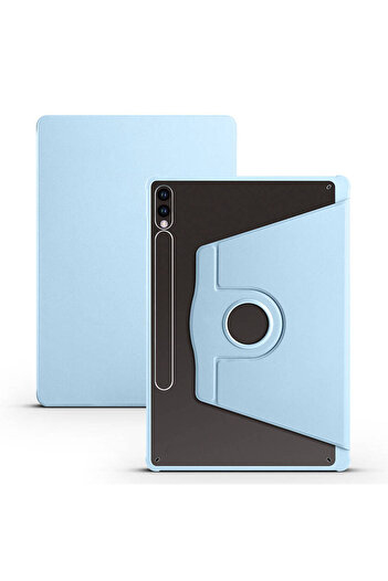 Kılıfist Galaxy Tab S9 Plus Case Compatible Klfs Thermal Pen Compartment Rotatable Stand Case-Blue
