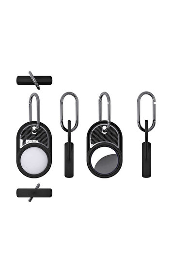 Kılıfist Klfs Airtag 05 Compatible Silicone Keychain-Black