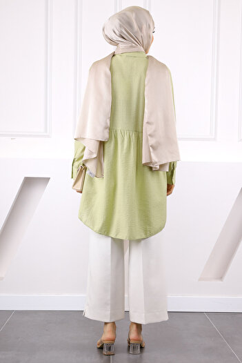 İmajButik Mint Green Stone Detailed Tunic
