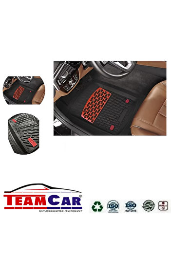 TEAMCAR Covorașe auto compatibile cu Volkswagen Golf 5 TEAMCAR® negre, tip tavă, set față-spate, negru intens