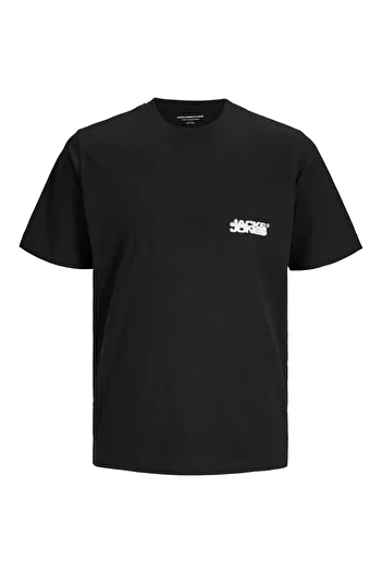 Jack & Jones J&J T-Shirt Men Logo Printed Tee Shirt Black Black
