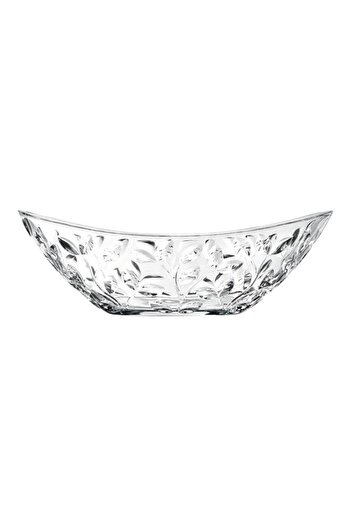 Generic RCR Laurus Avant-Garde Sophisticated Sleek Modern Stylish Crystal Glass Oval Bowl Clear