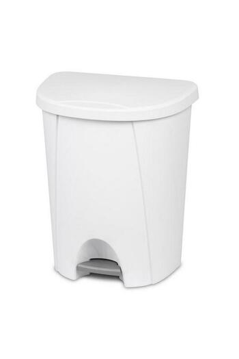 Generic سلة مهملات Sterilite متينة وخالية من مادة BPA، بيضاء اللون، سعة 6.6 جالون، 10948004