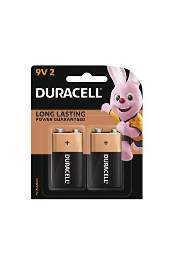 Generic Duracell 2-Piece 9V Alkaline Battery Black and Gold