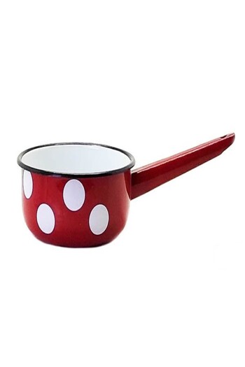 HAPPY COOKING Enamelled Pot with Handle 1.5 Liters Red Happy Cooking