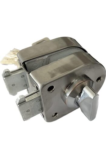 Generic Glass Door Lock, 304 Stainless Steel Heavy Duty Frameless Glass Door Lock with Keys