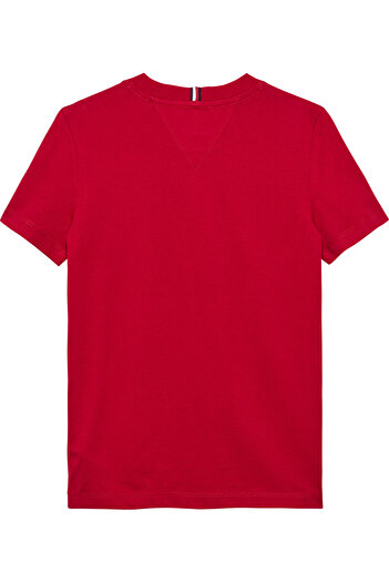 Tommy Hilfiger Boys Medium Red Varsity Print Short Sleeve T-Shirt