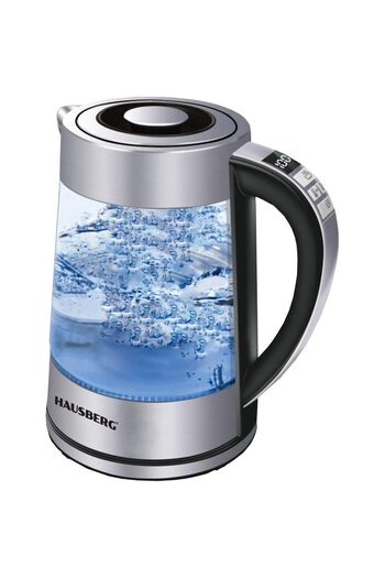 Hausberg Glass kettle with digital display HB-3625, power 1800W, 2L, LED, automatic shut-off