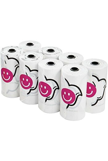Petkit Set of 8 rolls of Petkit waste bags, plastic, white/black/pink, 22 x 30 cm