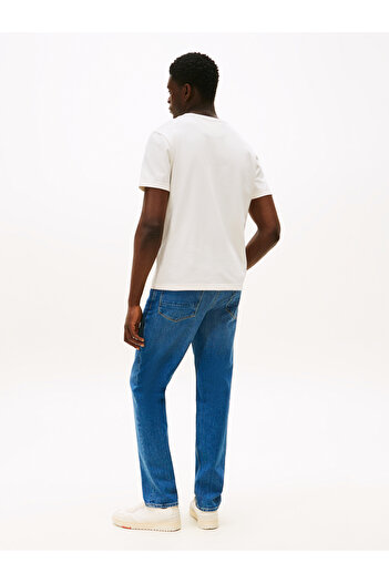 Tommy Hilfiger Men Ivory Petal Script Nyc Short Sleeve T-Shirt