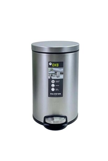 EKO Eco Modern Daas Trash Container, 12 Liter, Steel EK911513