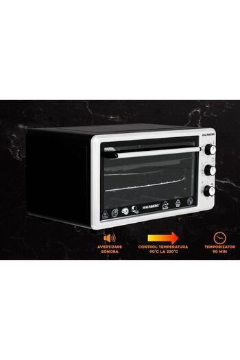 Hausberg Electric Oven HB-8000P 48 Liters, power 1800W, max. temperature 230 degrees, timer with sound alarm