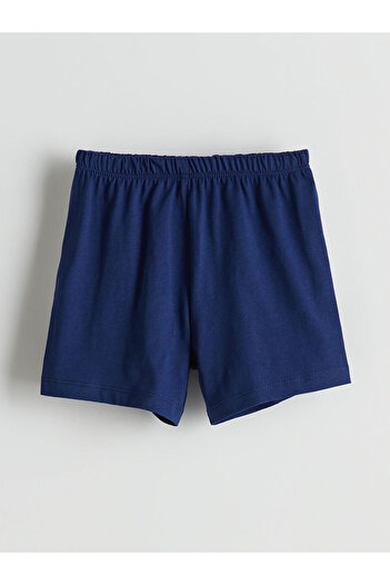 LC Waikiki Combed Cotton Baby Boy Shorts with Elastic Waist