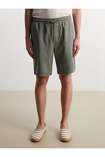 LC Waikiki Green Comfortable Fit Gabardine Men's Shorts