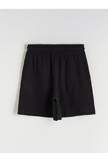 LC Waikiki Elastic Waist Textured Muslin Women's Shorts
