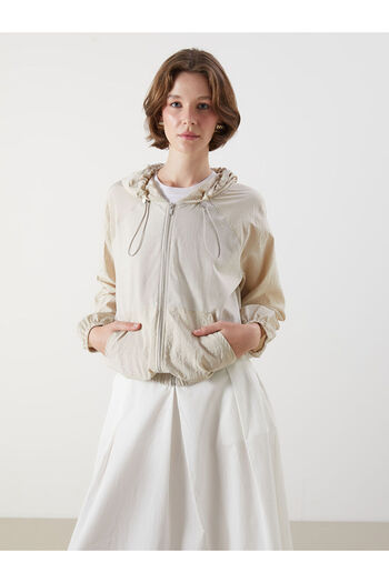LC Waikiki Hooded Oversize Linen Blend Women's Jacket
