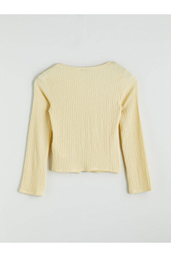 LC Waikiki V-Neck Textured Women's Cardigan