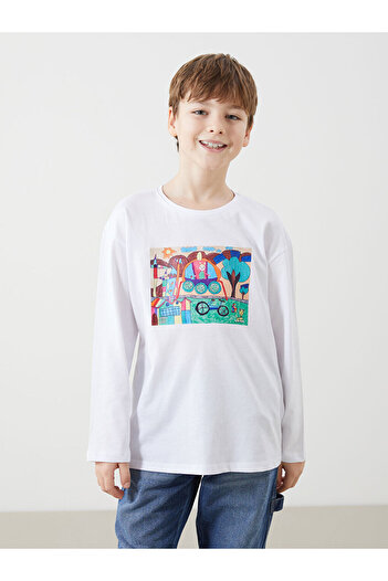 LC Waikiki Crew Neck Printed Unisex Kids T-Shirt