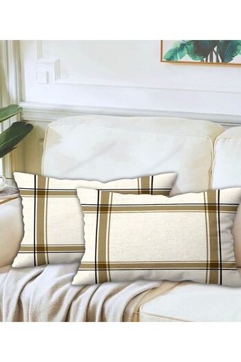 Ardizayn Velvet Fabric 2-Piece Throw Pillow Cover 35X55 cm - Double-Sided Printing