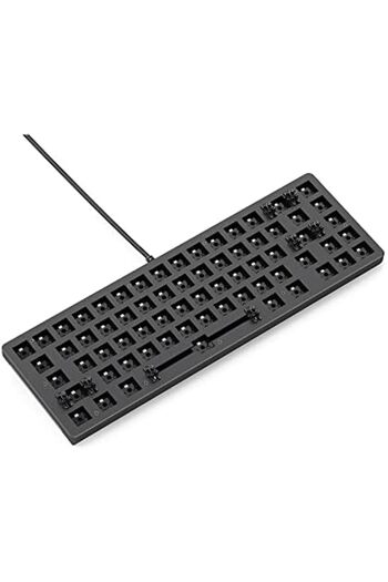 Glorious لوحة مفاتيح الألعاب GMMK 2 TKL Barebones من Glorious - ميكانيكية قابلة للتبديل السريع مع إضاءة RGB