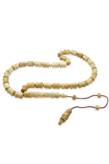 Tesbihane White House Kuka Prayer Beads with Systemic Special Cut Imame Craftsmanship
