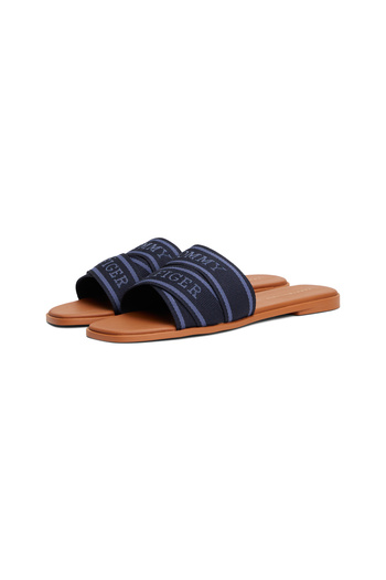Tommy Hilfiger Tommy Hilfiger Women Space Blue Webbing Flat Sandals