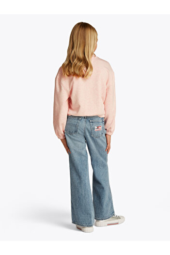 Tommy Hilfiger Tommy Hilfiger Girls Coral Ice Heather Varsity Sweatshirt