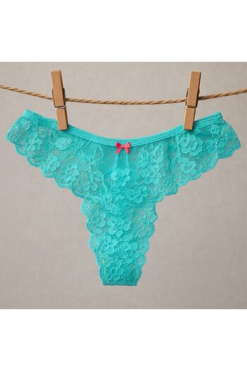 enmodaiçgiyim Aqua Marin Women's Lace Luxury Thong