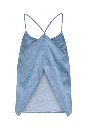 ONLY Onlnova Azure Elba Singlet Ptm Women's Blue T-Shirt - 15343005