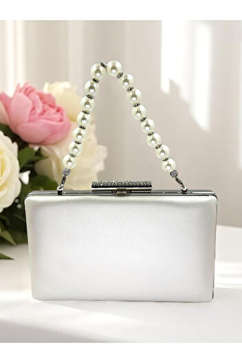 Biçanta Bridal Bag Ecru Color Matte Skin Leather Women's Evening Dress Bag Wedding Engagement Graduation