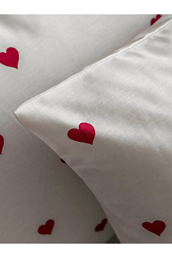 LC Waikiki Heart Patterned Double Duvet Cover Set