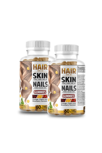 Laperva Hair Skin Nails, 60 Gummies, Strengthens Hair, For Beautiful Skin, (Pack of 2)