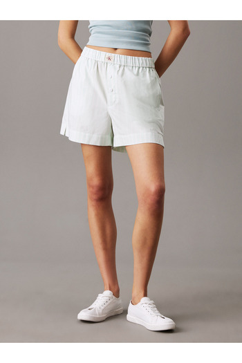 Calvin Klein Calvin Klein Women Moonlight Jade Stripe Poplin Boxer Shorts