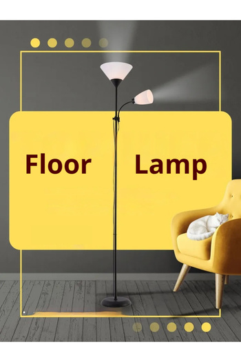 COOYA Led Floor Lamp, Adjustable light,Energy Saving Bulb ,For Bedroom Reading,Eco-friendly Design