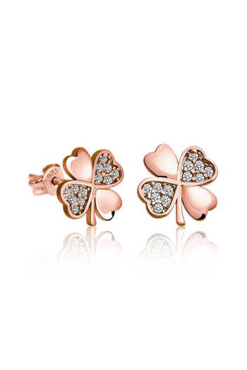 norsary Silver Clover Women's Earrings