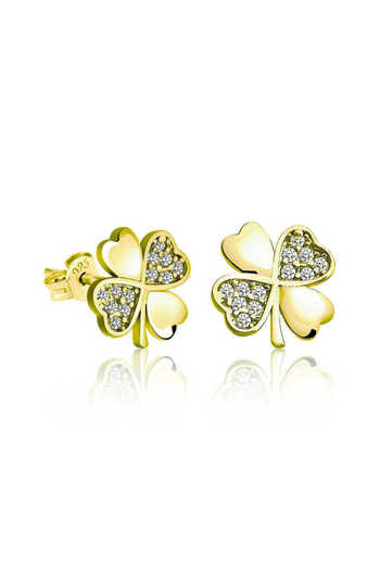 norsary Silver Clover Women's Earrings