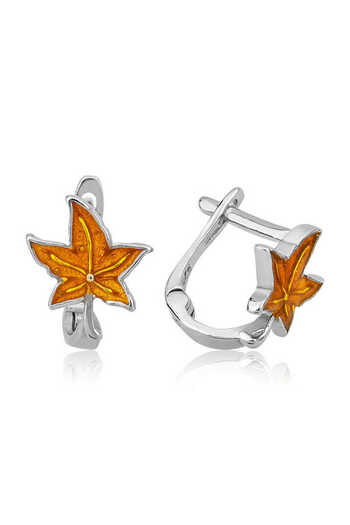 norsary Silver Leaf Children's Earrings
