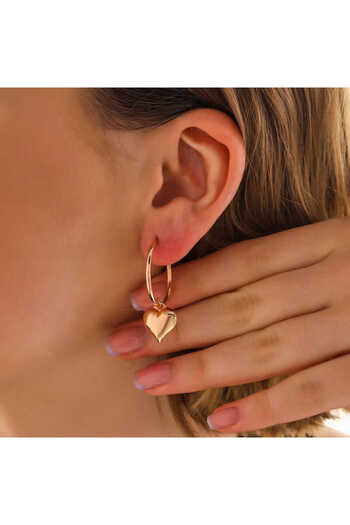 norsary Silver Rose Heart Dangle Earrings for Women