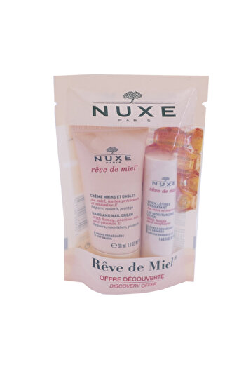 Nuxe Nuxe Reve de Miel Hand & Nail Cream 30ml + Lip Moisturizing Stick 4g