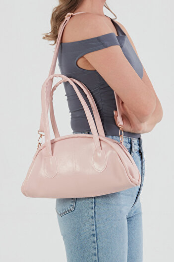 Fulla Moda Zippered Patent Leather Handbag