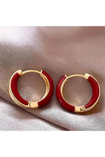 byozanyılmaz Claret Red MINI DESIGN EARRING