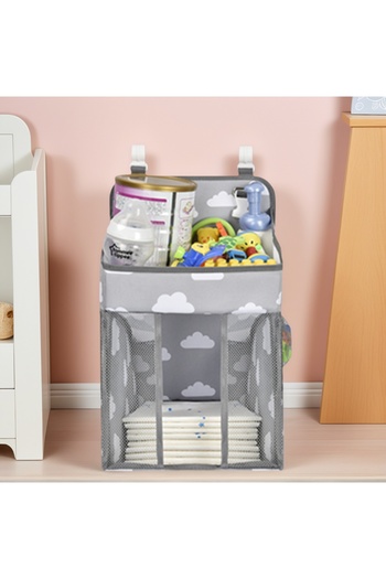 Yelajoy Baby Storage Box, Hanging Type, Can Store Baby Necessities, Suitable for in the Crib/Room