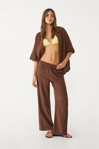 Stradivarius Flowing trousers with an elastic waistband