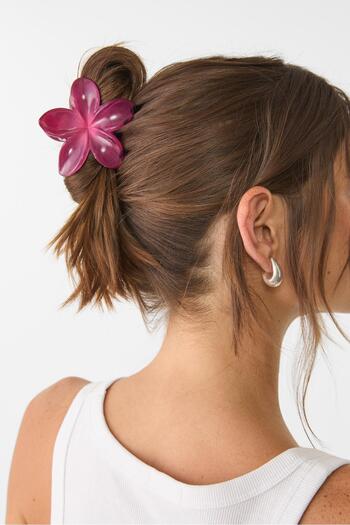 Stradivarius Set of 3 floral hair clips