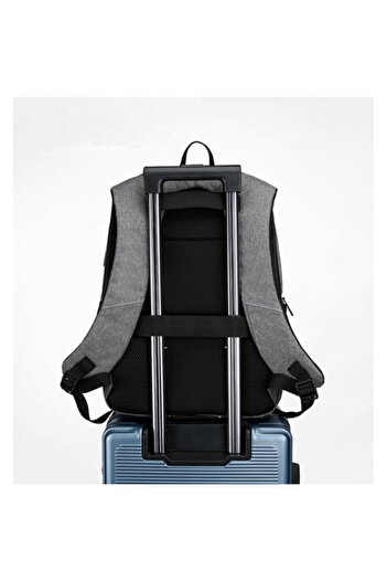 delis Matteo GT1477 men's backpack, multifunctional, laptop, with USB port, gray