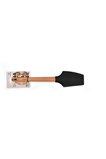 Parfait Silicone Spatula with Beech Wood Handle Brown and Navy Blue
